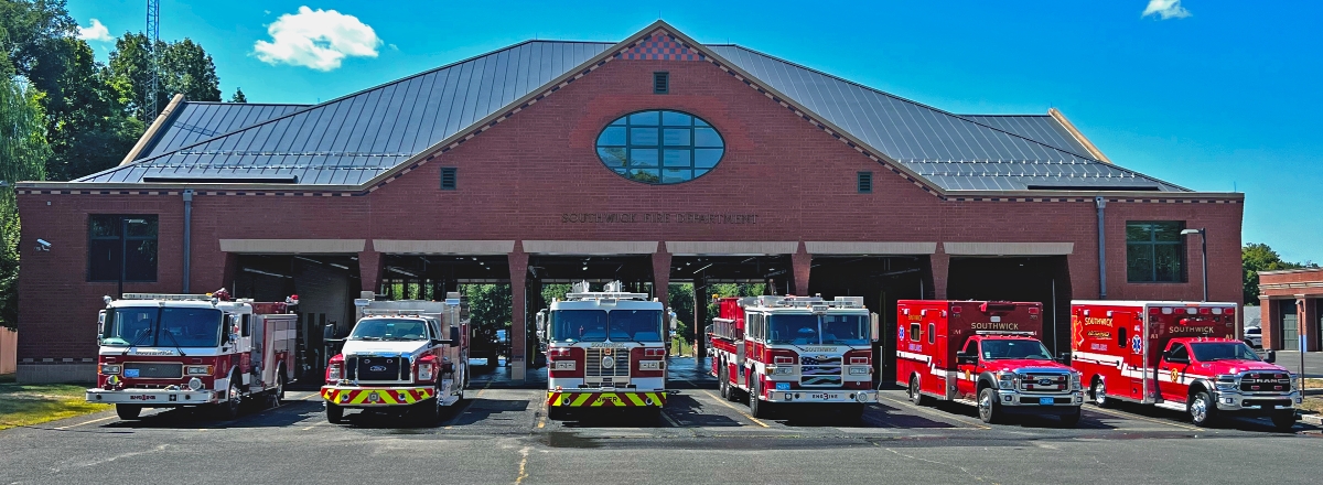 front of Southwick Fire Dept station